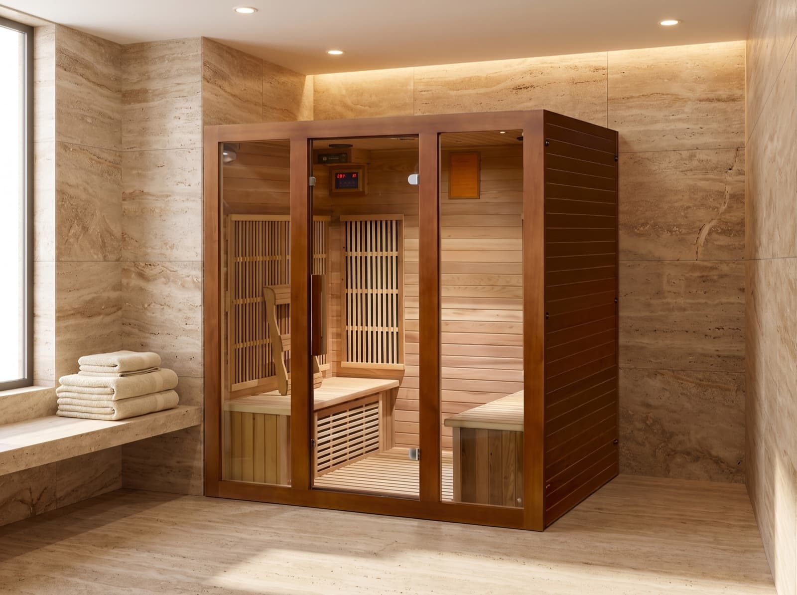 4-Person Indoor Infrared Cedar Sauna