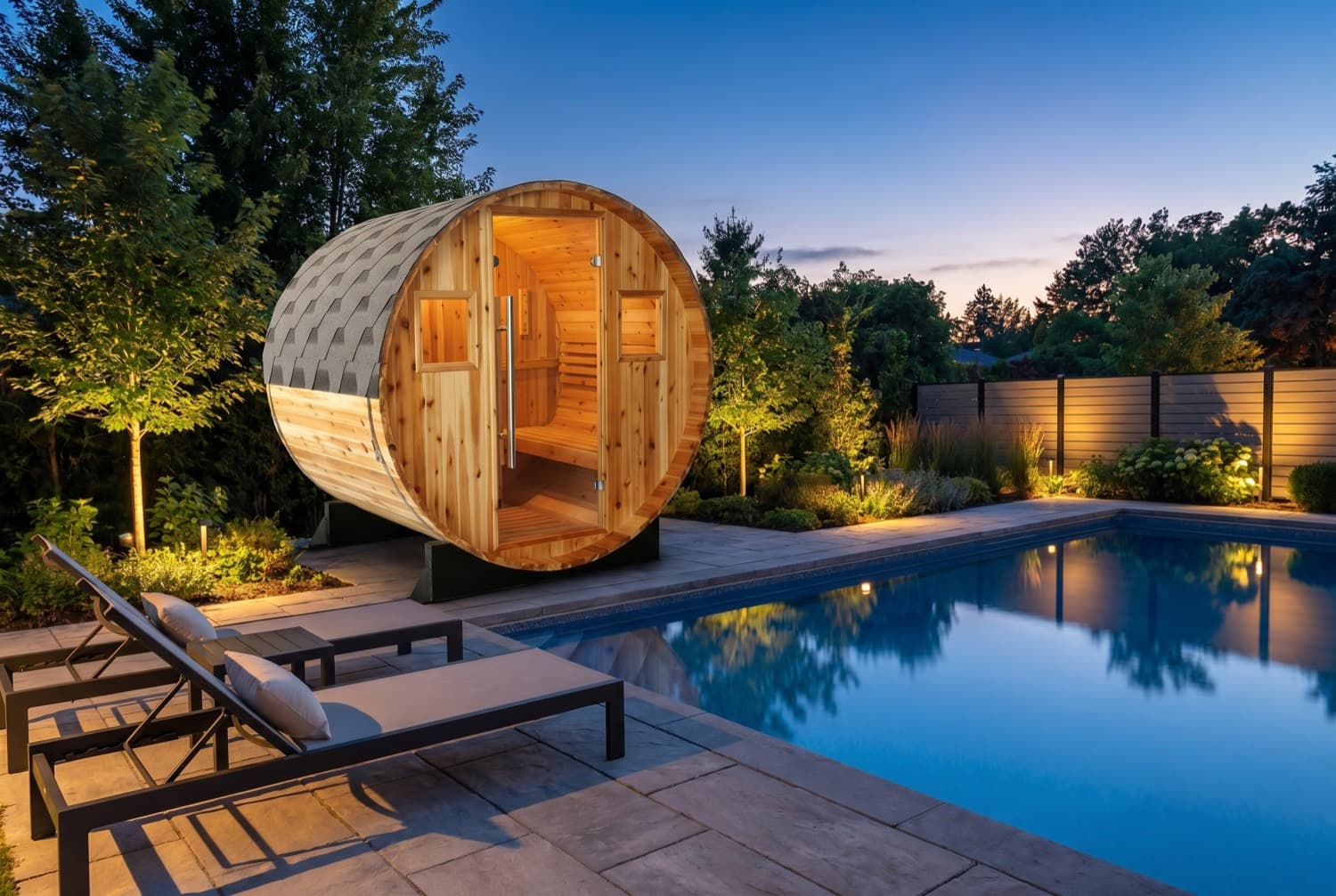 Solace 2-Person Traditional Barrel Sauna