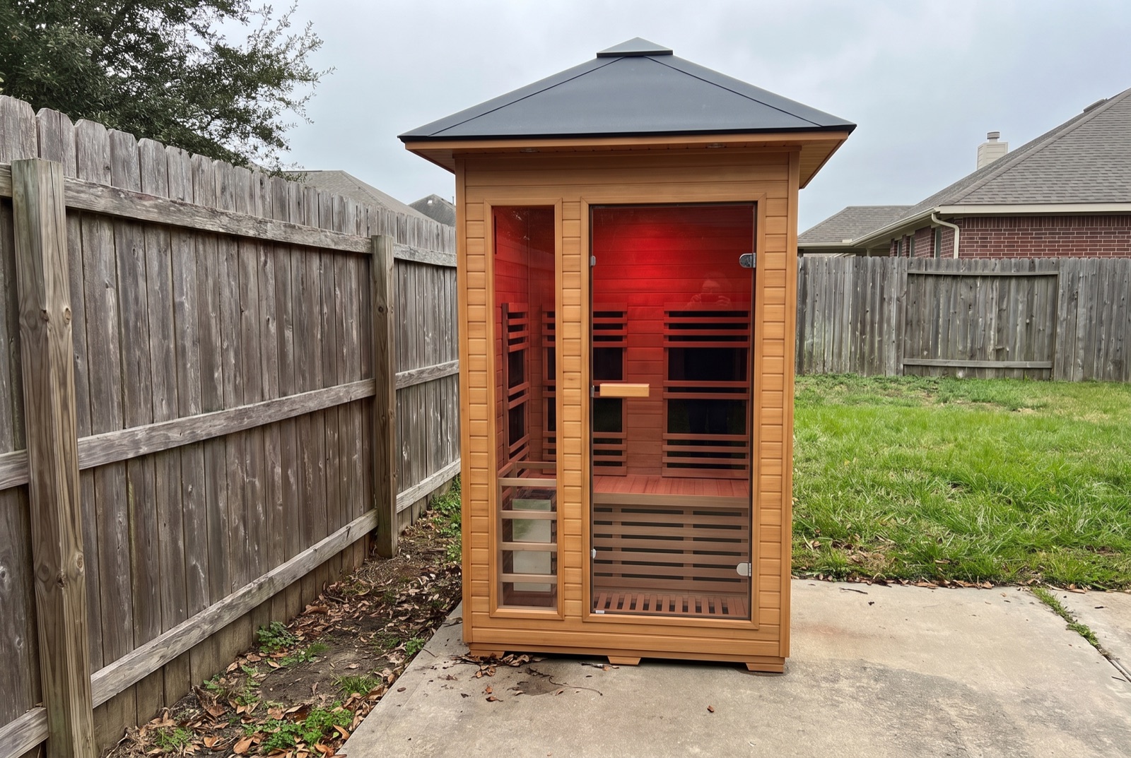 With your sauna